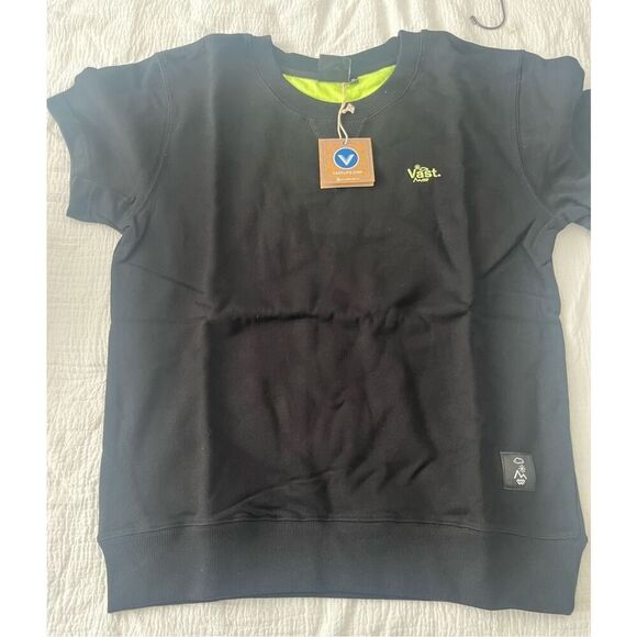 Vast Elements Collegiate Crew University T-shirt - Black NEW NWT - Picture 3 of 10